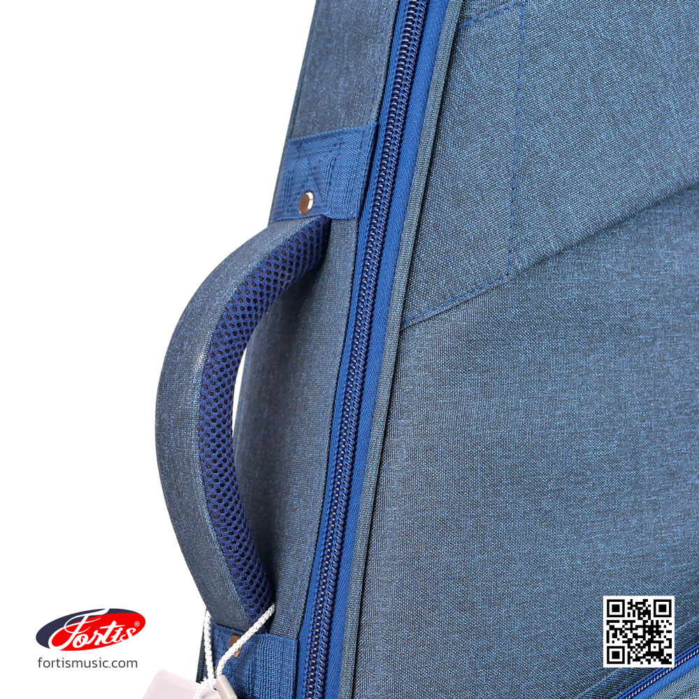 JC-กระเป๋าเบส-B-2022-Blue กระเป๋าใส่เบส กระเป๋าเบสกันน้ำ กระเป๋าเบสบุฟองน้ำ กระเป๋าเบสราคาประหยัด Bass bag