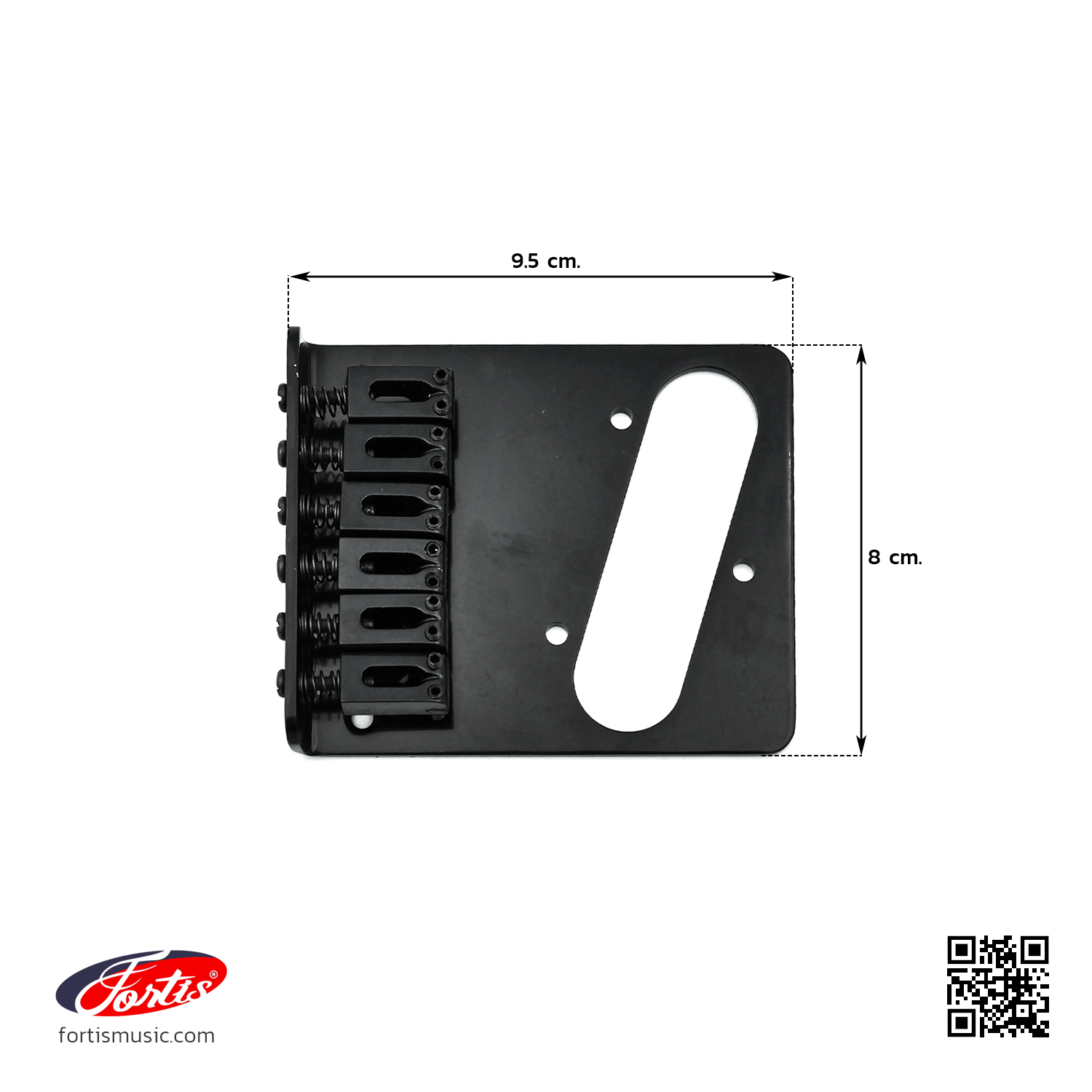 ชุดสะพานสาย Telecaster ดำ FQQ-02 อะไหล่กีต้าร์ ชุดสะพานสาย สะพานสายกีต้าร์ไฟฟ้า สะพานสายTelecaster