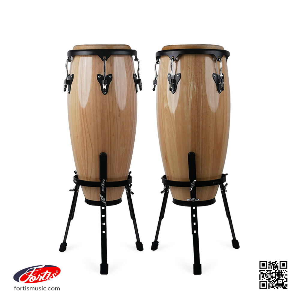 กลองทอมบ้า คาราบาว CARABAO รุ่น CGE-10-11-B สีไม้เงา NA (ขาเตา)