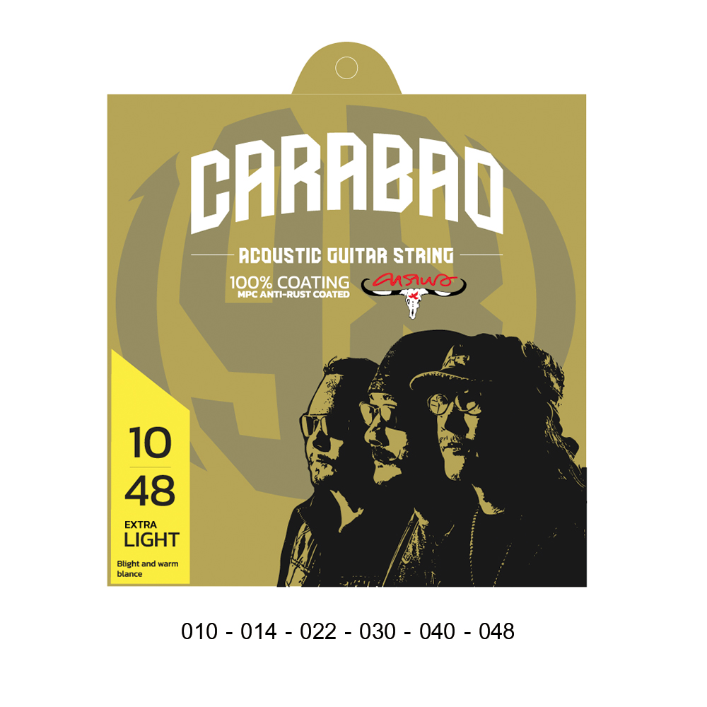 สายกีตาร์โปร่งคาราบาวเคลือบกันสนิม