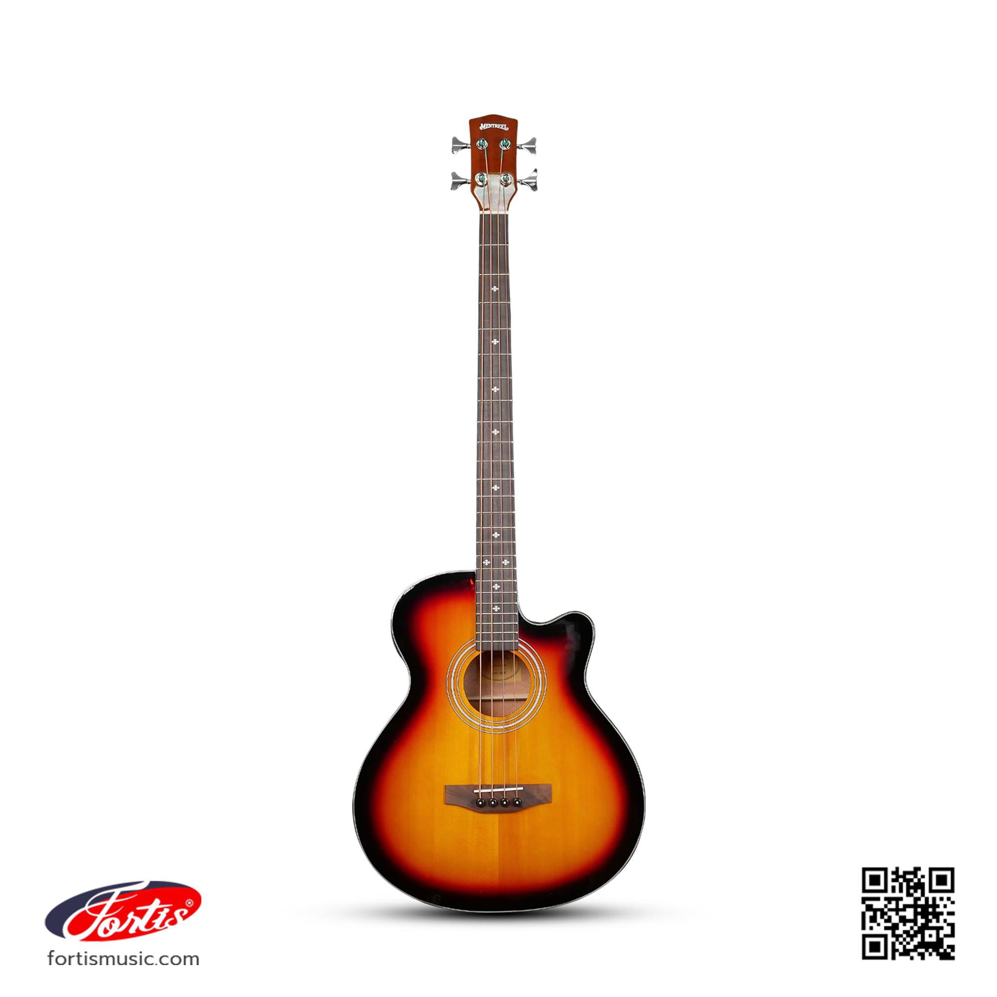 กีตาร์เบสโปร่ง กีตาร์เบสโปร่งไฟฟ้า Mentreel