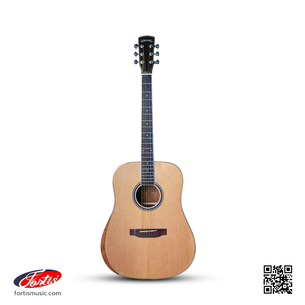 กีตาร์โปร่ง Mentreel รุ่น MD-R1 ขนาด 41 นิ้ว ทรง Dreadnought – Natural Gloss กีต้าร์สเป็คไม้คุณภาพสูง