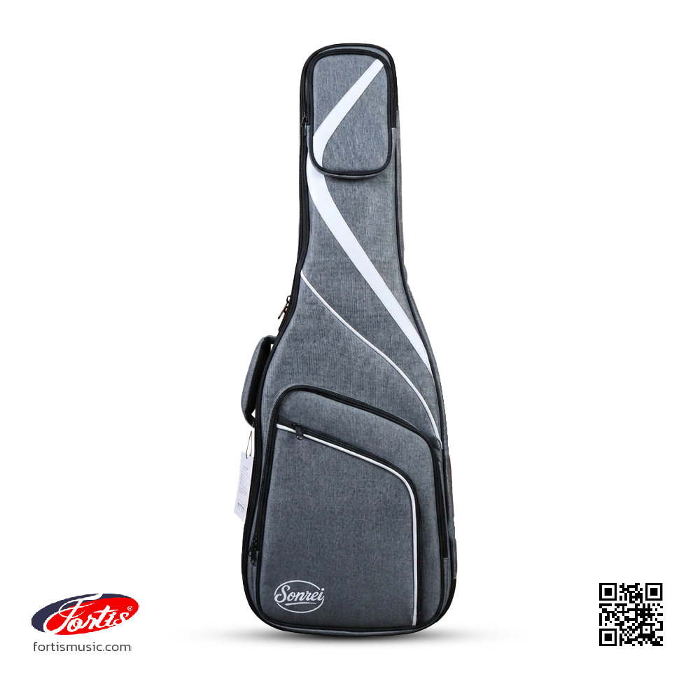 กระเป๋ากีตาร์ไฟฟ้า บุโฟม 30มิล สีเทา