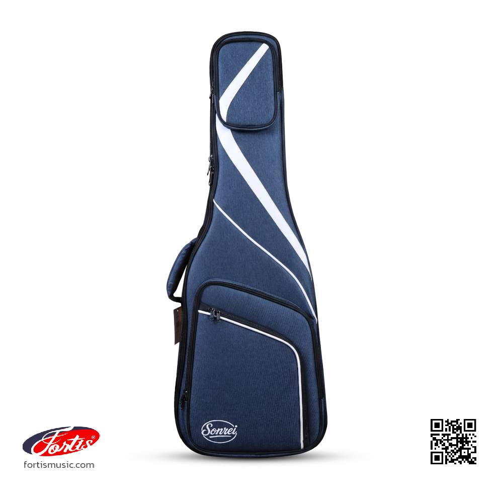 กระเป๋ากีตาร์ไฟฟ้า บุโฟม 30มิล สีน้ำเงิน สีกรม