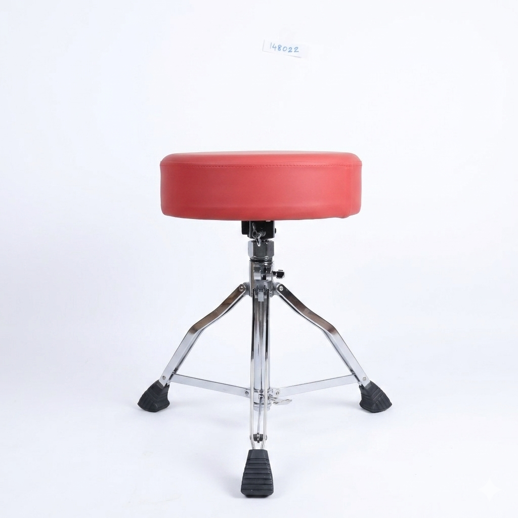 Arms King SP-02B RED เก้าอี้กลองเบาะกลม แกนเกลียว (สีแดง) เบาะหนัง PVC