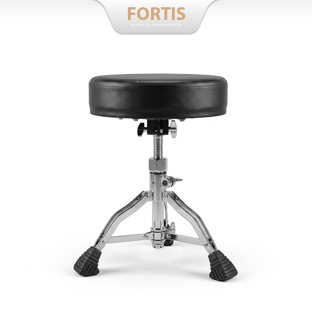 Arms King SP-01A เก้าอี้กลอง เบาะกลม สีดำ Classic Series เก้าอี้กลองแกนใหญ่ ขนาดกระทัดรัด เหมาะสำหรับคนตัวไม่ใหญ่มาก