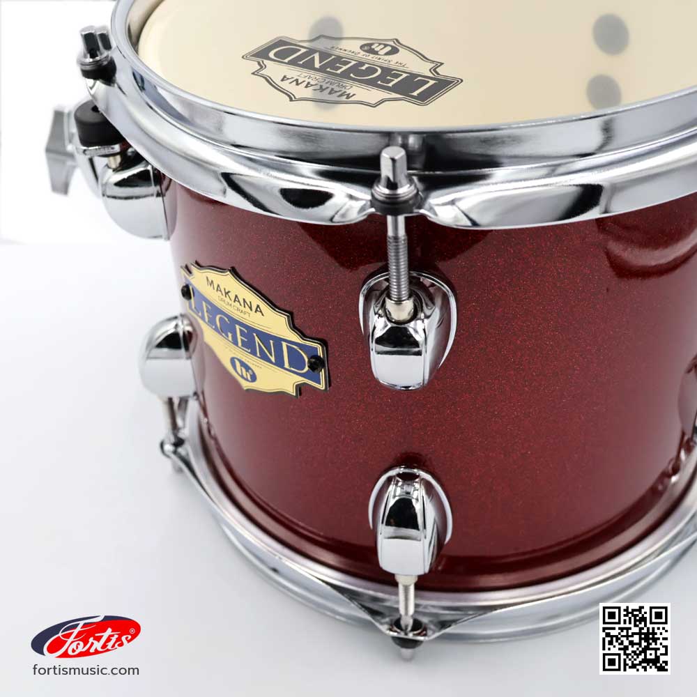 กลองทอมเสริมสีแดง-5 UPBEAT กลองทอมเสริม 8 นิ้ว 5 ลัก สี PeanI-Red