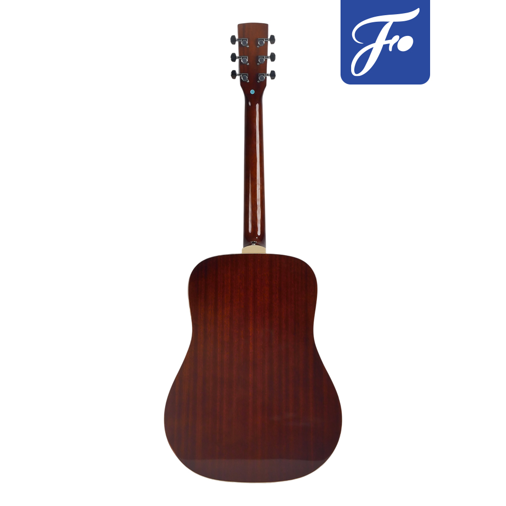 กีตาร์โปร่ง Fortis F-2D 41 นิ้ว-ด้านหลัง กีตาร์โปร่ง Fortis F-2D 41 นิ้ว