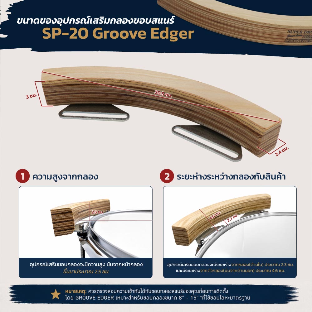 SP-20 Groove Edger อุปกรณ์เสริมกลองขอบสแนร์ เสริมขอบกลอง Groove Edger อุปกรณ์เสริมสแนร์ อุปกรณ์เสริมสแนร์ราคาถูก อุปกรณ์เสริมสแนร์คุณภาพดี ไม้เคาะขอบสแนร์ ไม้เคาะขอบสแนร์ราคาถูก ไม้เคาะขอบสแนร์คุณภาพดี