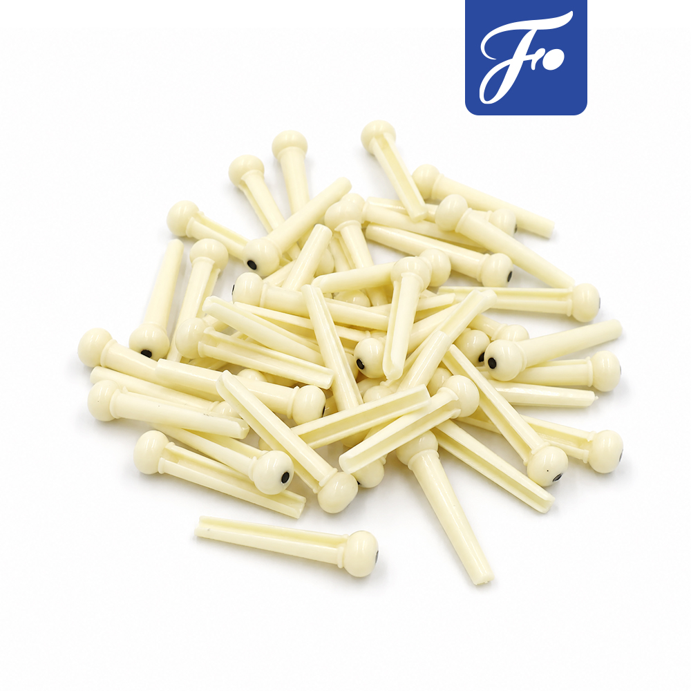 Fortis หมุดกีตาร์โปร่งพลาสติกสีขาว หมุดกีตาร์ หมุดกีต้าร์ หมุดกีตาร์โปร่ง หมุดกีต้าร์โปร่ง พินกีตาร์ พินกีต้าร์ พินกีตาร์โปร่ง พินยึดสาย หมุดยึดสายกีตาร์ หมุดพลาสติก BridgePins GuitarBridgePins AcousticGuitar อะไหล่กีตาร์ อะไหล่กีต้าร์ อุปกรณ์กีตาร์ 50ชิ้น